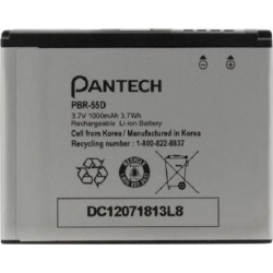 Pantech PBR-55D Li-ion Cell Phone Battery 5HTB0081B0A 3.7V 1000mAh 3.7Wh AT & T