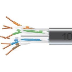 Black Box EYN881B-PB-1000 1000ft GigaTrue Cat.6 Bulk Plenum Network Cable Black