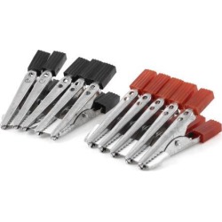 Unique Bargains 10 Pcs Metal Plastic Auto Car Battery Clip Alligator Test Clamp