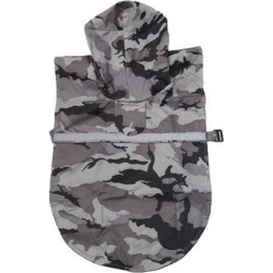 Pet Dog Raincoat Rain Jacket Clothes Pet Puppy Water-resistant Gray XXL