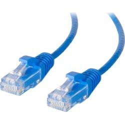 C2G 01025 Cat5e Cable - Non-Booted Unshielded Slim Ethernet Network Patch Cable, Blue (6 Feet, 1.82 Meters)