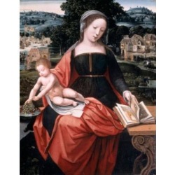 Posterazzi SAL261724 Madonna & Child Ca 1530 Master of Female Half-Lengths Active Ca 1500-1533 Netherlandish State Russian Museum - 18 x 24 in.