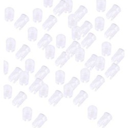 Unique Bargains 100 Pcs 5mm Cylindrical Replacing Parts LED Lamp Holder Plastic Clear