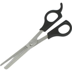 Unique Bargains 6.8' Stainless Steel Thinning Scissors Shear Barbers Salon Hairdresser Hair Cutting Black Silver Tone