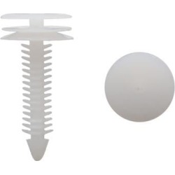 30Pcs White Universal Plastic Rivets Push Type Fastener Clips 8 x 7.5mm for Car