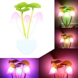 Square Head Plug Electric Light Sensor Dream Mushroom Fungus Lamp LED Lamp 220V 3 LEDs Mushroom Lamp Led Night Lights