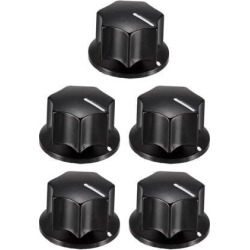 5Pcs Speaker Control Knob Power Amplifier Knob 27mm Dia. Rotary Knobs for 6mm Dia. Shaft Potentiometer