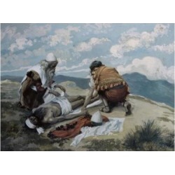 Posterazzi SAL9999134 The Death of Aaron James Tissot 1836-1902 French Jewish Museum New York USA Poster Print - 18 x 24 in.
