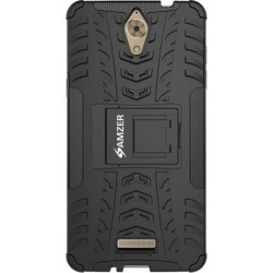 Amzer Hybrid Warrior Dual Layer Protection Soft Cover Hard Shell Case With Stand for Coolpad Mega/ Mega 2.5D