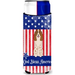 Patriotic USA Russian Spaniel Michelob Ultra Hugger for slim cans BB3026MUK