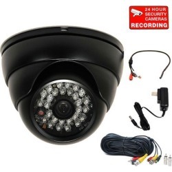 VideoSecu Outdoor Indoor Weatherproof Vandal Proof IR Day Night Vision Built-in 1/3" Sony CCD Security Camera 3.6mm Wide Angle 480 TV Lines with