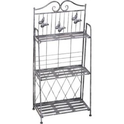 3-Tier Metal Folding Plant Stand Potted Plant Display Rack Indoor Outdoor