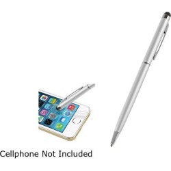 Insten Silver 2-in-1 Capacitive Touch Screen Stylus Ballpoint Pen 1880737