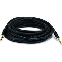 Monoprice 25ft Premier Series 1/4in TS Male to Male Audio Cable, 16AWG (Gold Plated)
