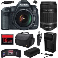 Canon EOS 5D Mark III 22.3 MP Full Frame CMOS Digital SLR Camera with EF 24-105mm f/4 L IS USM Lens and EF-S 55-250mm f/4-5.6 IS II Lens with 16GB.