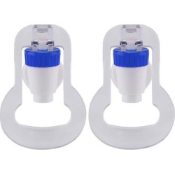 Blue Water Cooler Faucet Plastic Water Dispenser Clean Spigot Fits Adaptor Hot Cold Water Faucet Tap Replacements 2pcs
