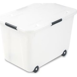 Advantus - Rolling Storage Box, Letter/Legal, 15-Gallon Size, Clear