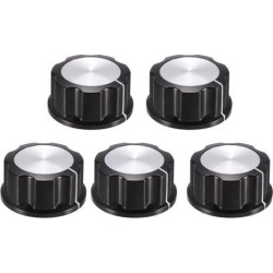 5Pcs Speaker Control Knob Power Amplifier Knob 33mm Dia. Rotary Knobs for 6mm Dia. Shaft Potentiometer