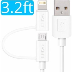 Skiva Duo 2-in-1 USB to Lightning & Micro USB Fast Sync & Charge Cable (CB104)