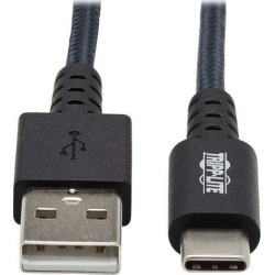 Tripp Lite U038-003-GY-MAX 3ft Heavy-DutyUSB-A to USB-C M/M Cable Gray