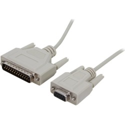 C2G 02817 HP Plotter/Laserjet DB9 Female to DB25 Male Serial RS232 Printer Cable, Beige (6 Feet, 1.82 Meters)