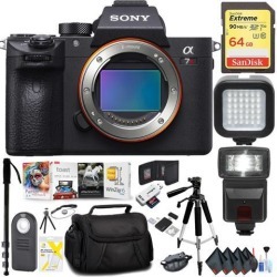 Sony Alpha a7R III Mirrorless Digital Camera (Body Only) Carrying Case, Photo Software, Tripod, Lights Pro Accessory Kit