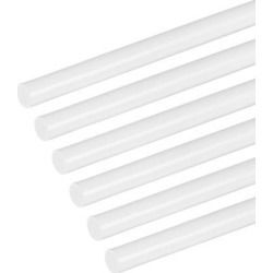 5/32×20 inch ABS Plastic Round Bar Rod for Architectural Model Making DIY White 6pcs