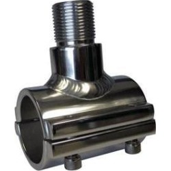 LEE'S CLAMP ON ANTENNA MOUNT SILVER PIPE SIZE #3 HORIZONTAL