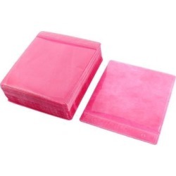 Unique Bargains 100 Disc Double Side PP CD DVD Sleeve Envelope Storage Case Organizer Pink