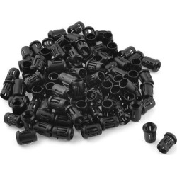 Unique Bargains 100 Pieces Black Cylinder Shaped LED Lamp Holder Casing Set 5mm Dia