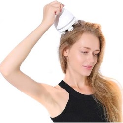 EC2WORLD Handheld Scalp Massager Portable Electric 3D Head Massager with 4 Removable Heads Attachments for Neck, Scalp, Face Claw Head Muscle Relax.