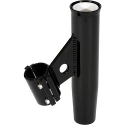 Lee's Clamp-On Rod Holder - Black Aluminum - Vertical Mount - Fits 2.375' O.D. Pipe