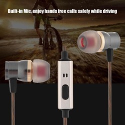 Universal 3.5mm Metal In-Ear Wired Headphone Deep Bass Headset Earphone with Microphone 3.5mm headphone 3.5mm headphone