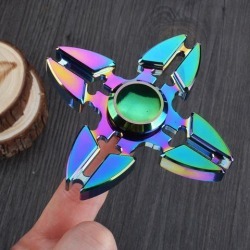 Rainbow EDC Fidget Hand Spinner Alloy Finger Focus ADHD Autism Kids Toy Gyro