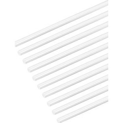 1/16×20 inch ABS Plastic Round Bar Rod for Architectural Model Making DIY White 10pcs