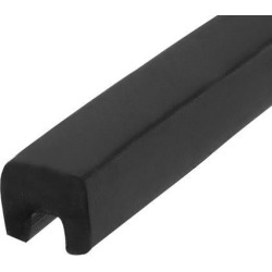 Edge Trim U Seal Black PVC Plastic U Channel Edge Protector Fits 5/64" Edge 20 Feet Length