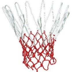 Unique Bargains Durable Extra Long Nylon Basketball Net White Red