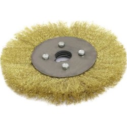 Unique Bargains Replacement Brass Wire Polish Grinding Wheel 190mm x 25mm x 35mm