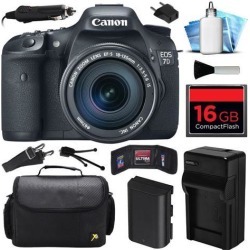 Canon EOS 7D DSLR SLR Digital Camera w/ 18-135mm IS UD Lens (16GB Value Bundle)
