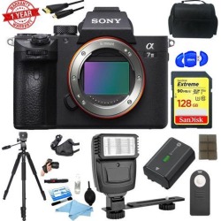 Sony Alpha a7 III Mirrorless Digital Camera (BO) w/ 128GB MC Starter Bundle