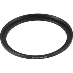 Unique Bargains Camera Parts 77mm to 86mm Lens Filter Step Up Ring Adapter Black