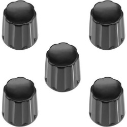 5 Pcs 18x18mm Plastic Potentiometer Volume Control Rotary Knob K16-1 Black