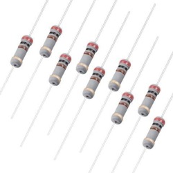 1W 200 Ohm Carbon Film Resistor 5% Tolerance 4 Color Bands Fixed Resistor 100Pcs