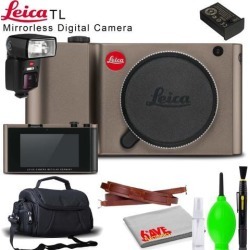 Leica TL Mirrorless Digital Camera (Titanium) with Carrying Case, Leica SF64 Flash and Cleaning Kit