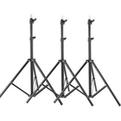 Neewer 3pcs 6ft Photography Tripod Light Stands for Studio Kits Video