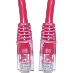 Cable Wholesale Cat 6 Ethernet Patch Cable, Snagless / Molded Boot, 1 Foot - Red
