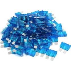 100 Pcs 15A Mini Car Auto ATC Caravan Truck SUV Flat Blade Fuses Blue