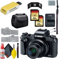 Canon PowerShot G1 X Mark III Digital Camera & 64GB MicroSD x2 & Carrying Case