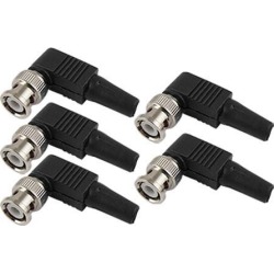 Unique Bargains Coaxial Cable BNC Male Bent Connector Adapter 5Pieces