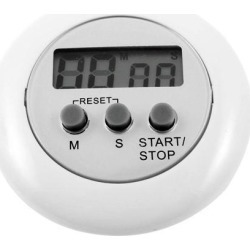 Unique Bargains Digital Minute Second Stop/Starting Button Count Down up Alarm Timer White